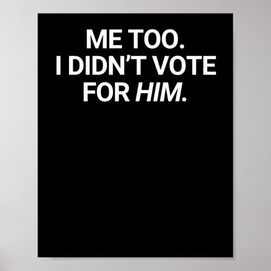 Ik heb ook niet op hem gestemd poster (Voorkant)