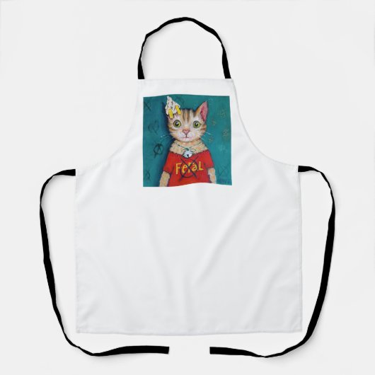 Ik heb oor - redding kat geknipt oor schort (Voorkant)