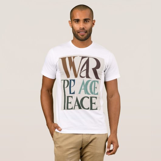 Ik heb oorlog gezien, ik hou van vrede t-shirt (Voorkant volledig)