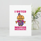 Ik Heb Op Burgemeester Mccheese Gestemd Kaart (Staand voorkant)