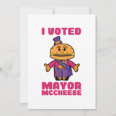 Ik Heb Op Burgemeester Mccheese Gestemd Kaart (Achterkant)
