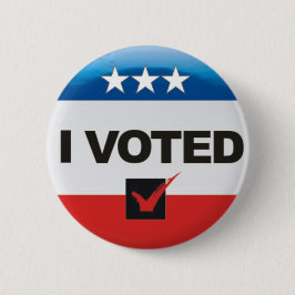 Ik heb op de verkiezingsdag van 2020 gestemd op ee ronde button 5,7 cm