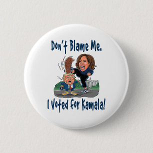 Ik heb op Kamala gestemd! - Kamala Littl Ronde Button 5,7 Cm
