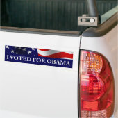 Ik heb op Obama gestemd Bumpersticker (Op Truck)