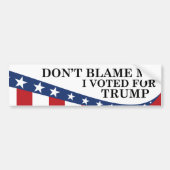 Ik heb op Trump gestemd Bumpersticker (Voorkant)