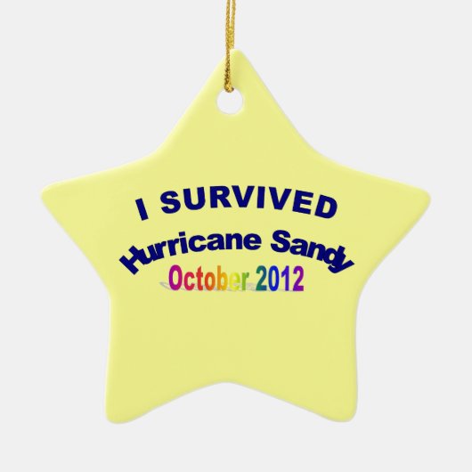 Ik heb orkaan Sandy Ornament overleven (Voorkant)