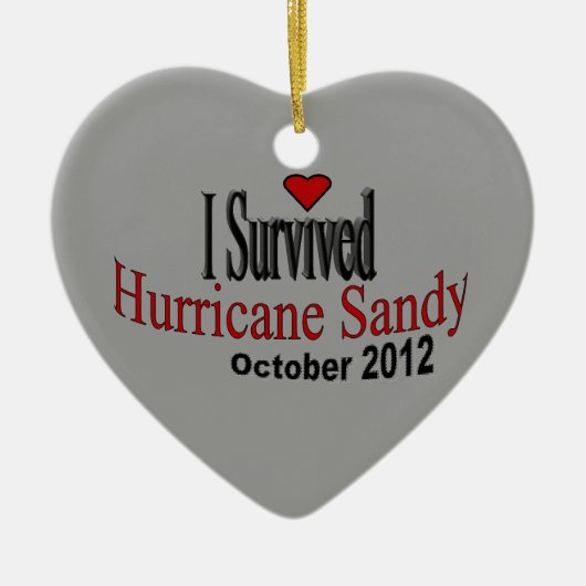 Ik heb orkaan Sandy Ornament overleven (Voorkant)