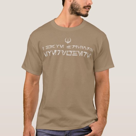 Ik heb overal vrienden Aurabesh grappig T-shirt (Voorkant)