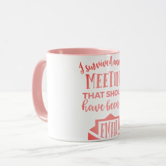 Ik heb overleefd... mok (Voorkant links)