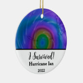 Ik heb overleefd. orkaan Ian 2022 Keramisch Ornament (Rechts)