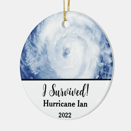 Ik heb overleefd. orkaan Ian 2022 Keramisch Ornament (Links)