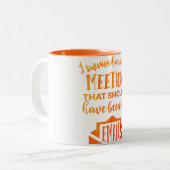 Ik heb overleefd... tweekleurige koffiemok (Voorkant links)