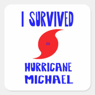 Ik heb overlevende orkaan Michael Vierkante Sticker