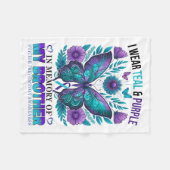 Ik heb Paarse Blauwgroen Draag ter nagedachtenis a Fleece Deken (Voorkant (Horizontaal))