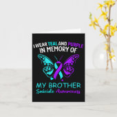 Ik heb Paarse Blauwgroen Draag ter nagedachtenis a Kaart (Gele Bloem)