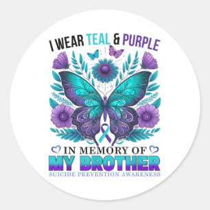 Ik heb Paarse Blauwgroen Draag ter nagedachtenis a Ronde Sticker