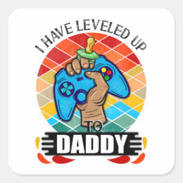 Ik heb papa opgevoed. vierkante sticker