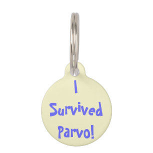 Ik heb Parvo overleefd! Doggie T-shirt Huisdierpenning
