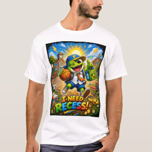 Ik heb pauze nodig – Grappige kikker school T-shir T-shirt