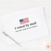 Ik heb per post gestemd, maar moest mijn eigen sti ovale sticker (Envelop)