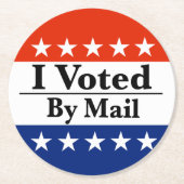 Ik heb per post gestemd ronde kartonnen onderzetter (Voorkant)