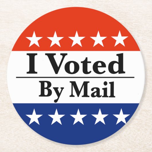 Ik heb per post gestemd ronde kartonnen onderzetter (Voorkant)