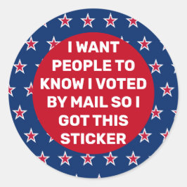 "Ik heb per post gestemd" Ronde Sticker