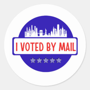 Ik heb per post gestemd ronde sticker