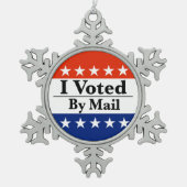 Ik heb per post gestemd tin sneeuwvlok ornament (Voorkant)