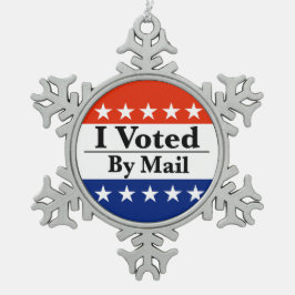 Ik heb per post gestemd tin sneeuwvlok ornament