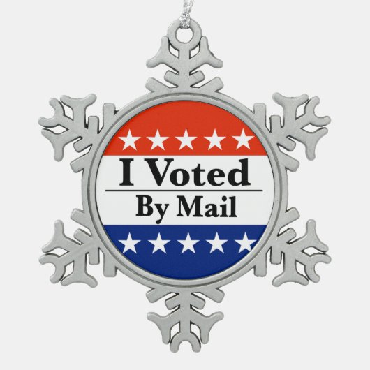 Ik heb per post gestemd tin sneeuwvlok ornament (Voorkant)