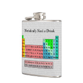 Ik heb periodiek een Drink nodig; Periodiek Tabel Heupfles (Links)