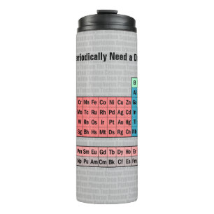 Ik heb periodiek een Drink nodig: Periodiek Tafel Thermosbeker