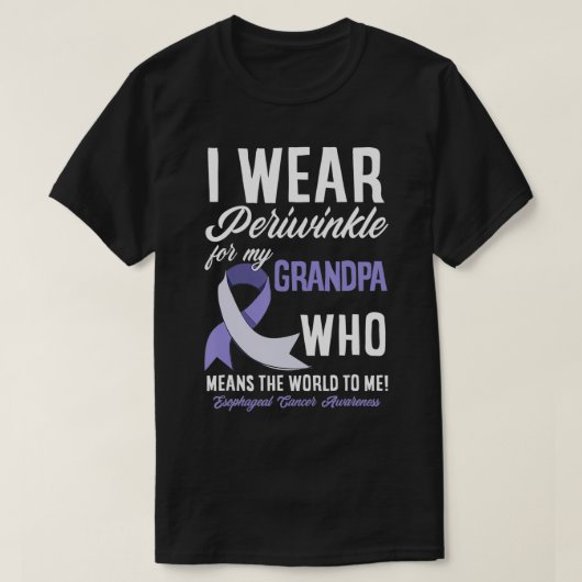 Ik heb Periwinkle Draag voor mijn opa Esophageale T-shirt (Design voorkant)