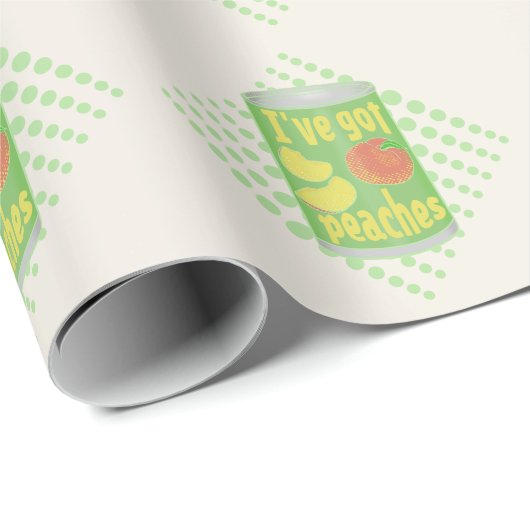 Ik heb perziken van Tin fruit Cadeaupapier (Rol Hoek)