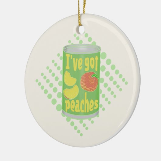 Ik heb perziken van Tin fruit Keramisch Ornament (Links)