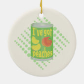 Ik heb perziken van Tin fruit Keramisch Ornament (Achterkant)