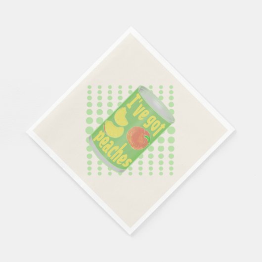 Ik heb perziken van Tin fruit Servet (Hoek)