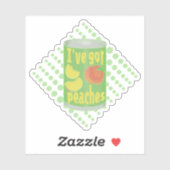 Ik heb perziken van Tin fruit Sticker (Vel)
