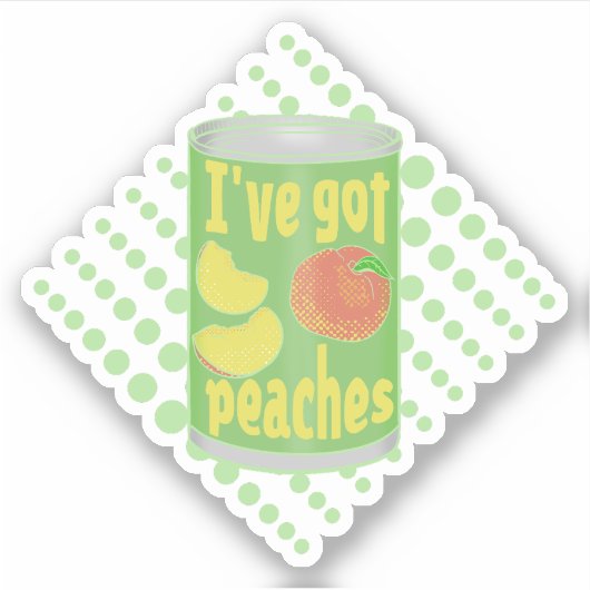 Ik heb perziken van Tin fruit Sticker (Voorkant)