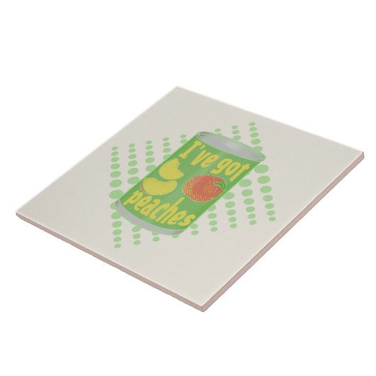 Ik heb perziken van Tin fruit Tegeltje (Zijkant)