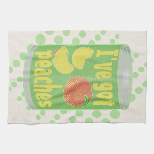 Ik heb perziken van Tin fruit Theedoek (Horizontaal)