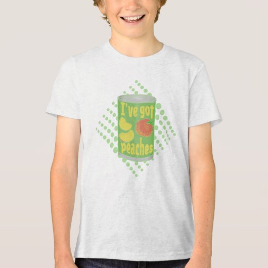 Ik heb perziken van Tin fruit Tri-Blend Shirt (Voorkant)