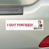 Ik heb Pinched. Bumpersticker (Op auto)