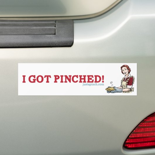 Ik heb Pinched. Bumpersticker (Op auto)