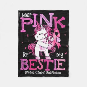Ik heb Pink Draag voor mijn Bestie Shirt Borstkank Fleece Deken