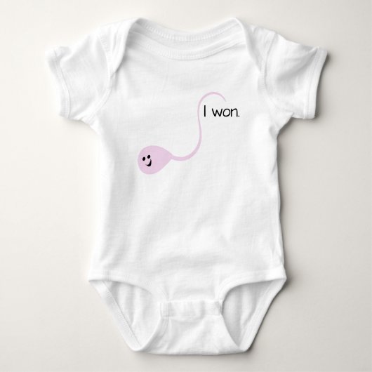 Ik heb Pink Funny Baby T-shirt gewonnen (Voorkant)