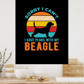 Ik heb plannen met mijn beagle poster (Keuken)