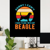 Ik heb plannen met mijn beagle poster (Thuiskantoor)