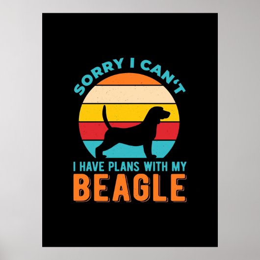 Ik heb plannen met mijn beagle poster (Voorkant)